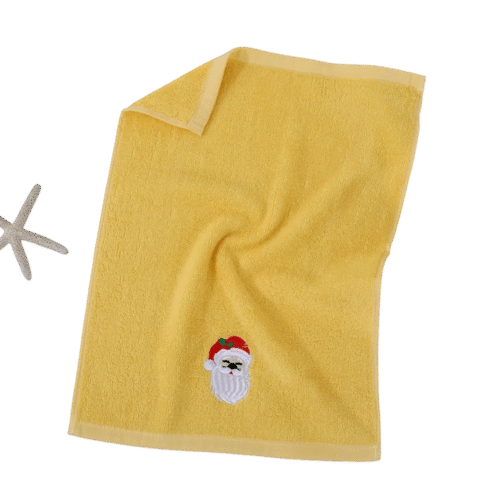 TOALLA DE MANO CON PAPA NOEL BORDADO