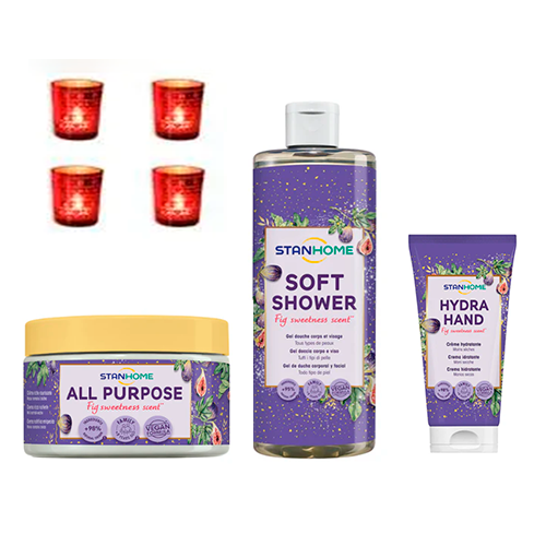 LOTE NAVIDAD HIGO + 4 VASOS PORTAVELAS